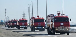 Prezident tapşırdı - Qırğızıstana 10 “KamAZ” göndərildi - FOTOLAR