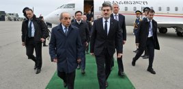 Gürcüstan Prezidenti Mixail Kavelaşvili Bakıya gəldi
