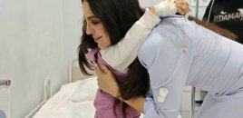 Leyla Əliyeva uşaqları ziyarət etdi - Fotolar