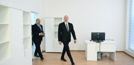 Prezident Kəngərlidə yerli icra strukturları üçün inşa edilmiş çoxfunksiyalı inzibati binada yaradılan şəraitlə tanış olub