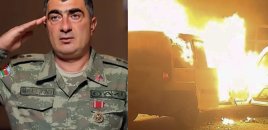 Bakıda hərbçi pulunu ödəyə bilmədiyi maşınını yandırdı - Video
