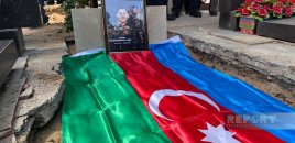 Sumqayıtda Birinci Qarabağ müharibəsinin şəhidi dəfn edildi - FOTOLAR