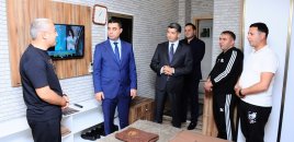 Naftalanda müalicə alan qazilər ziyarət edildi - FOTOLAR