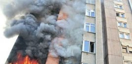 Naftalanda yaşayış binasında yanğın olub, tüstüdən zəhərlənənlər var