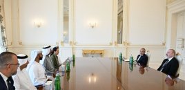 İlham Əliyev BƏƏ-nin iş adamlarını qəbul edib - FOTOLAR