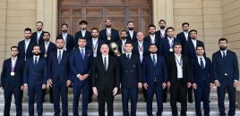 İlham Əliyev Azərbaycan milli komandasının üzvlərini qəbul etdi