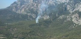 Antalyada meşə yanğını başladı