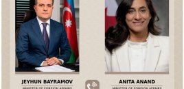 Ceyhun Bayramov kanadalı həmkarı ilə telefon danışığı aparıb