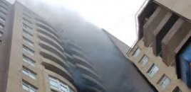 Yasamal rayonunda çoxmərtəbəli yaşayış binasında yanğın olub