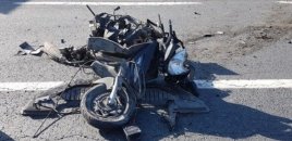 Avtomobil motosikletlə toqquşdu - Xəsarət alan var