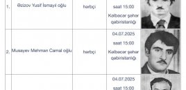 Üç şəhid Kəlbəcərdə dəfn olunacaq