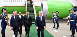 Şavkat Mirziyoyev Füzuli rayonuna səfərə gəlib