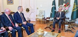 Şahbaz Şərif Hakan Fidan və Yaşar Güləri qəbul edib