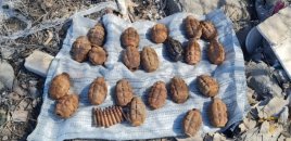 Abşeronda 17 əl qumbarası, 16 partlayıcı və xeyli silah-sursat aşkarlanıb