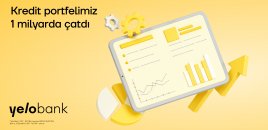 Yelo Bank-dan yeni rekord: kredit portfeli 1 milyard manata çatdı!