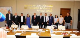 Naftalanda mətbuat nümayəndələri ilə görüş keçirilib - FOTOLAR