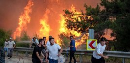Türkiyədə meşə yanğını səbəbindən 2 minə yaxın insan təxliyə edilib