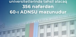 Dünyanın aparıcı universitetlərində təhsil alacaq gəncdən 60-ı ADNSU-nun məzunudur