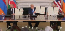 İlham Əliyev, Donald Tramp, Nikol Paşinyan üçtərəfli sənəd imzalayıb
