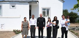 Prezident və xanımı Ağdərənin Kolatağ kəndində görülən işlərlə tanış olublar - FOTOLAR