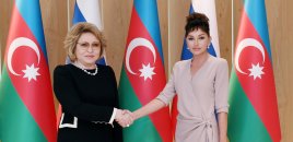 Valentina Matviyenko Mehriban Əliyevanı doğum günü münasibətilə təbrik edib