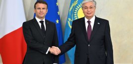 Makron və Tokayev Cənubi Qafqazı müzakirə edib