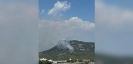 Antalyada otellərə yaxın ərazidə meşə yanır