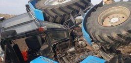Laçında traktor dərəyə aşıb, ölən var