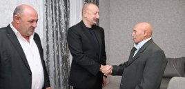İlham Əliyev Xocavənd rayonunun Qırmızı Bazar qəsəbəsində olub