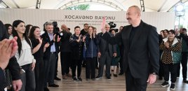 Prezident Xocavənddə sakinlərlə görüşdü - FOTOLAR