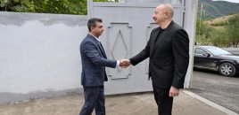 Prezident Xocalı rayonunun Badara kəndində olub - FOTOLAR