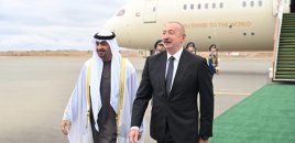 Birləşmiş Ərəb Əmirliklərinin Prezidenti Füzuliyə gəlib - FOTO