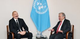 İlham Əliyev BMT-nin baş katibi Antonio Quterreş ilə görüşüb
