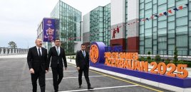 Prezident İlham Əliyev Yevlax Olimpiya İdman Kompleksinin açılışında iştirak edib