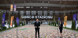 Prezident Gəncə şəhər stadionunun açılışında iştirak edib