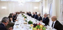 İtaliya Prezidenti Sercio Mattarellanın şərəfinə rəsmi ziyafət verilib