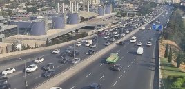 Bakının bir sıra yollarında tıxac yaranıb