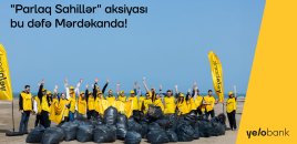 Yelo komandası Mərdəkan çimərliyində təmizlik aksiyası həyata keçirib - FOTOLAR