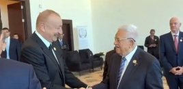 Azərbaycan Prezidenti Mahmud Abbasla görüşüb
