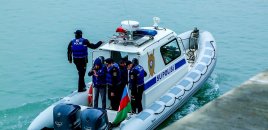 Su polisi Xəzər dənizində brokonyerlik edən iki nəfəri saxladı
