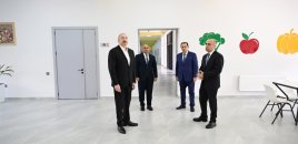 Prezident Lənkəran Dövlət Peşə Təhsil Mərkəzinin açılışında - FOTO