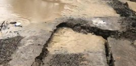 Cəlilabadda leysan müvəqqəti körpünü yenidən yararsız hala salıb