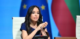 Leyla Əliyeva “Yaşıl enerji layihələri” sessiyasında çıxış etdi - Fotolar