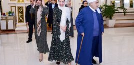 Leyla və Arzu Əliyevalar iftar mərasimində - FOTOLAR