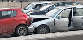 Bakıda zəncirvari qəza olub, bir nəfər xəsarət alıb - VİDEO