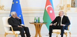 İlham Əliyev və Antonio Koşta mətbuata bəyanatla çıxış edirlər
