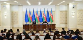 Prezident İlham Əliyev və Antonio Koşta mətbuata bəyanatla çıxış ediblər