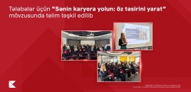 Tələbələr üçün “Sənin karyera yolun: öz təsirini yarat” mövzusunda təlim keçirildi