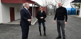 Prezidentlə xanımı Xocavəndə getdi