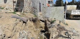Xətaidə kanalizasiya kollektorunda çöküb, evləri su basıb